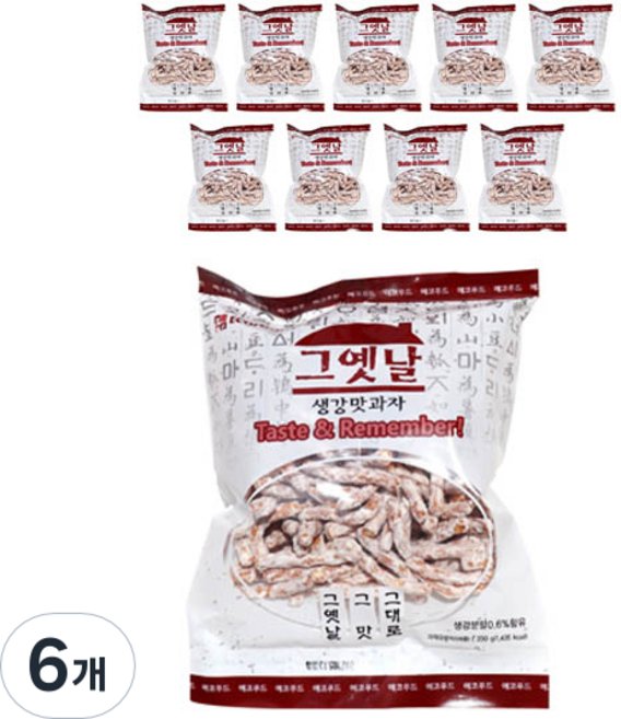 에코푸드 그옛날 생강맛과자, 350g, 6개