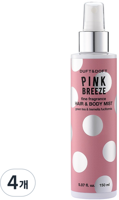 더프트앤도프트 파인 프라그란스 바디미스트 핑크브리즈향, 150ml, 4개