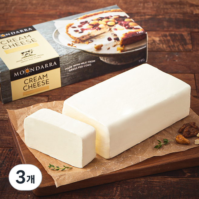 문다라 크림치즈, 1kg, 3개, 1개입