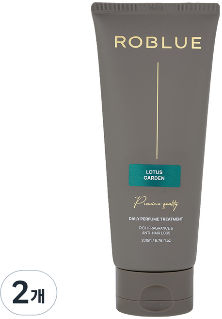 로블루 두피강화 탈모완화 헤어팩 트리트먼트 로터스가든향, 2개, 200ml