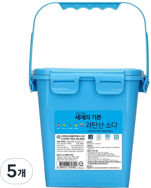 세제의기본 과탄산 소다, 2kg, 5개