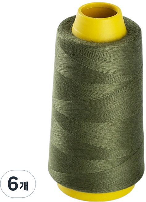 앙플러스 폴리 스티치 40수 2합사 재봉사 실, 카키, 6개