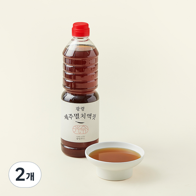 광령푸드 제주멸치액젓, 900ml, 2개
