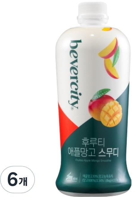 베버시티 세미 후르티 애플망고 스무디, 1.8kg, 6개