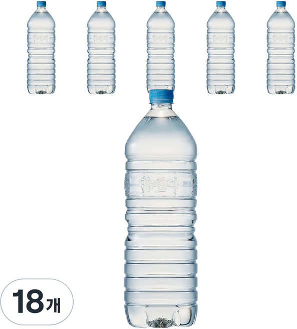 마신다 먹는샘물 무라벨, 2L, 18개