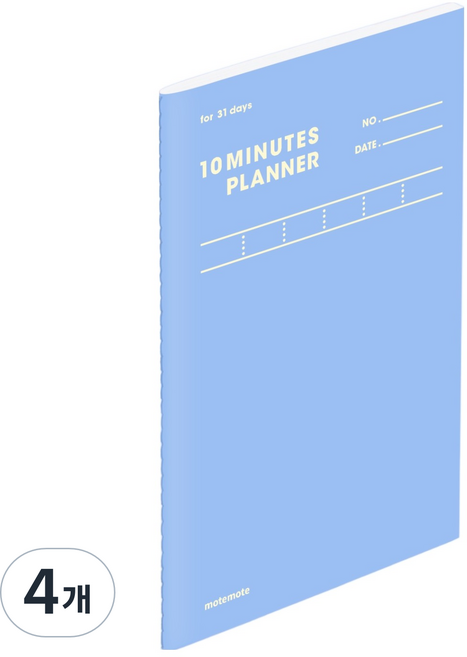 모트모트 텐미닛플래너 31DAYS, 에이스 블루, 4개