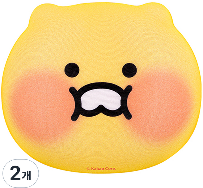 퓨전에프엔씨 카카오프렌즈 메모리폼 마우스 손목패드 볼빵빵 춘식이, 옐로우(볼빵빵춘식이), 2개