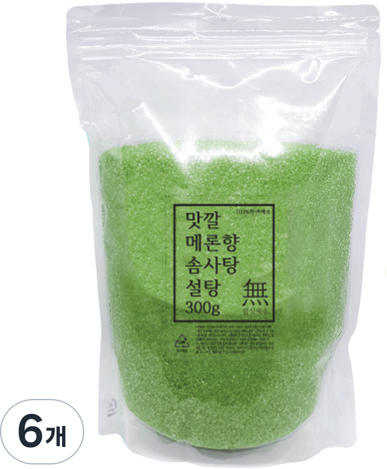 맛깔 메론향 솜사탕 설탕 30인분, 300g, 6개