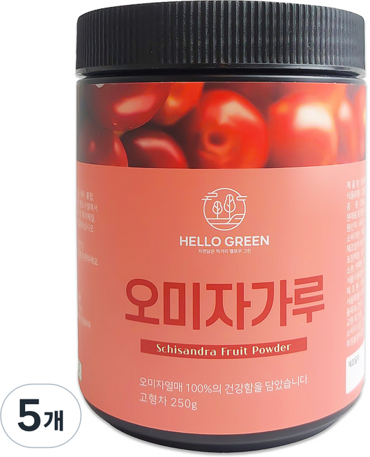 헬로우그린 오미자 가루, 250g, 5개