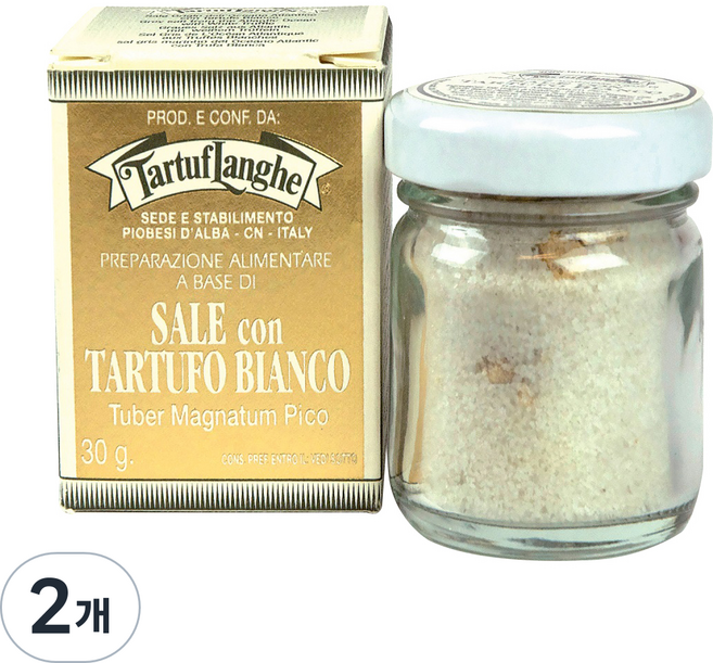 TartufLanghe Tartuflange白松露蓋朗德鹽, 30g, 2個