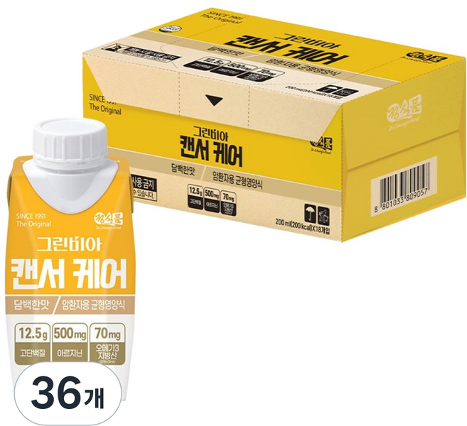 그린비아 캔서케어 담백한맛, 200ml, 36개