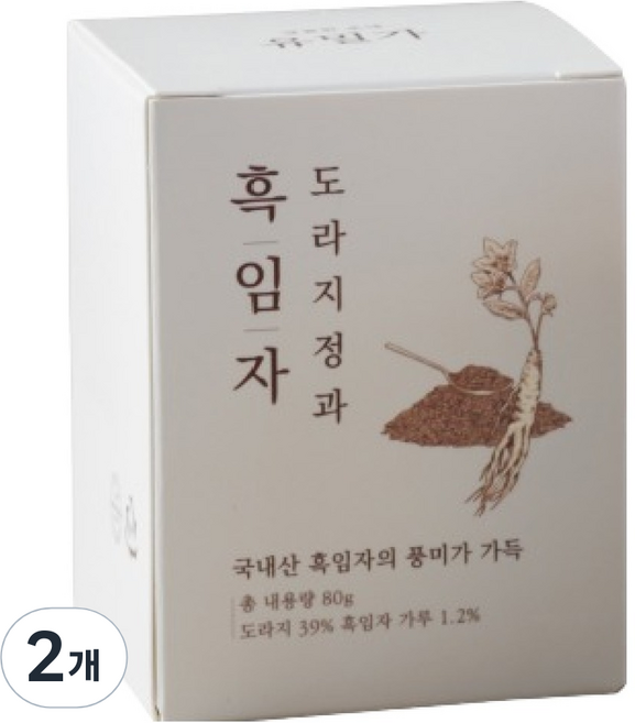 유밀가 수제 흑임자 도라지정과, 2개, 80g