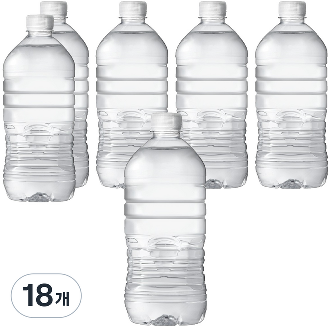 아이시스 생수 화이트캡 무라벨, 18개, 1L