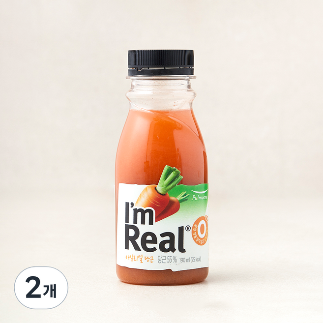 풀무원 아임리얼당근 주스, 190ml, 2개