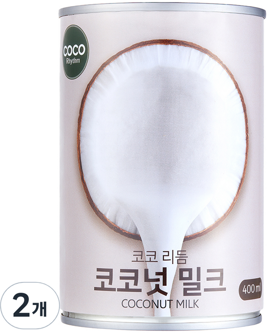 코코리듬 코코넛 밀크, 2개, 400ml
