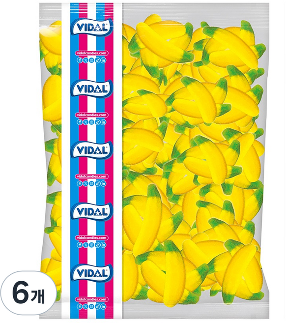 비달 자이언트 바나나향 젤리필드 50개입, 1kg, 6개