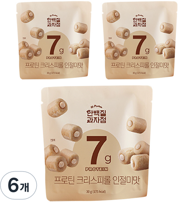 proteinbakery 蛋白捲心餅 黃豆粉年糕風味, 6包, 30g