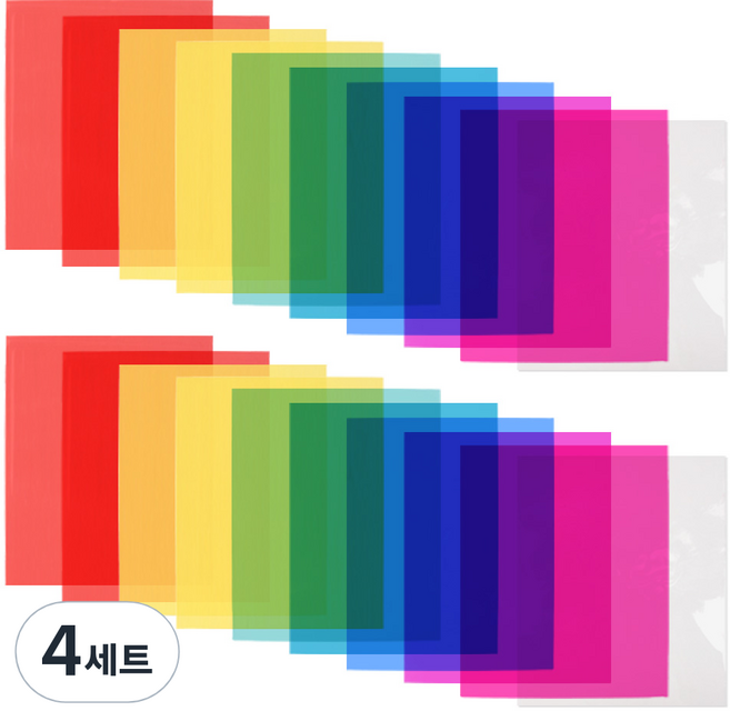 리코즈 교육 미술 공예용 컬러 셀로판지, 292 x 242 mm, 40개