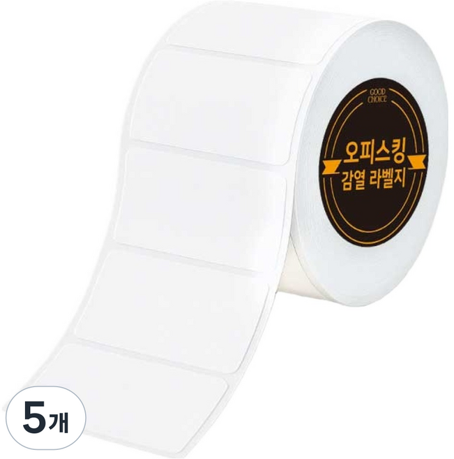 오피스킹 감열라벨지 40 x 20 mm 2200p, 5개, 1칸