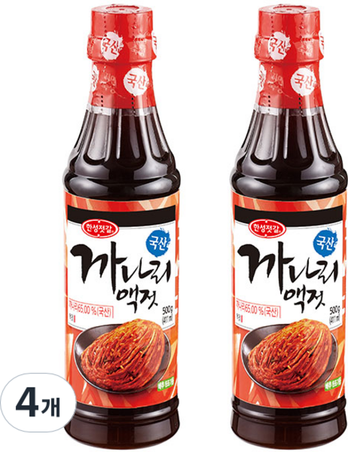 한성기업 까나리액젓, 500g, 4개