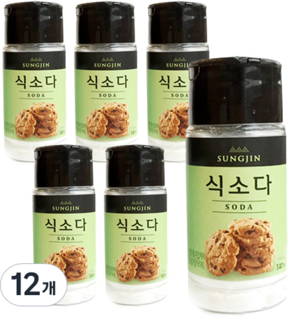 SUNGJIN FOOD 食用小蘇打 罐裝, 140g, 12個