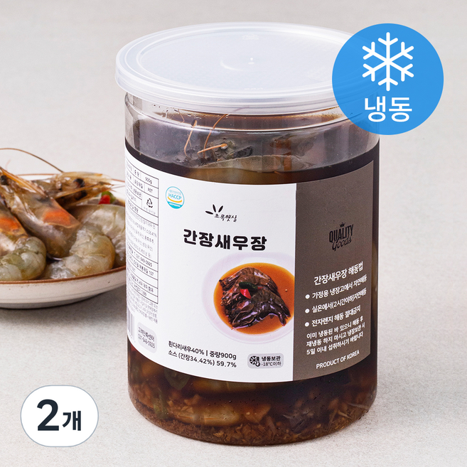 초록햇살 간장새우장 (냉동), 2개, 900g