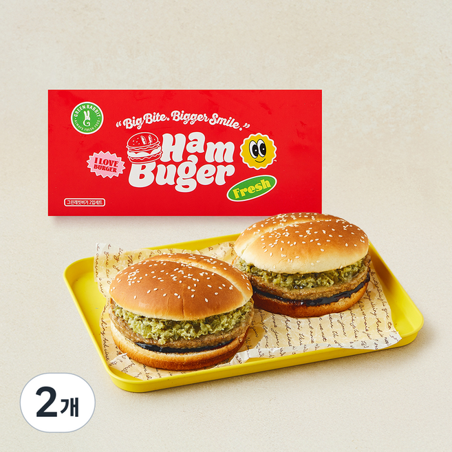 그린래빗 스테이크버거 2개입, 380g, 2개