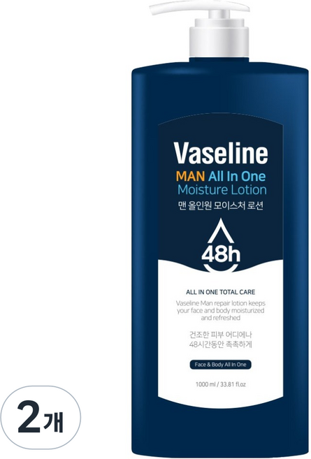 시투와이 바세린 48h 맨 모이스처 로션 올인원, 1L, 2개