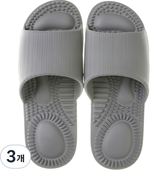 보니토리 쿠션 지압슬리퍼 발마사지 250, 그레이, 3개