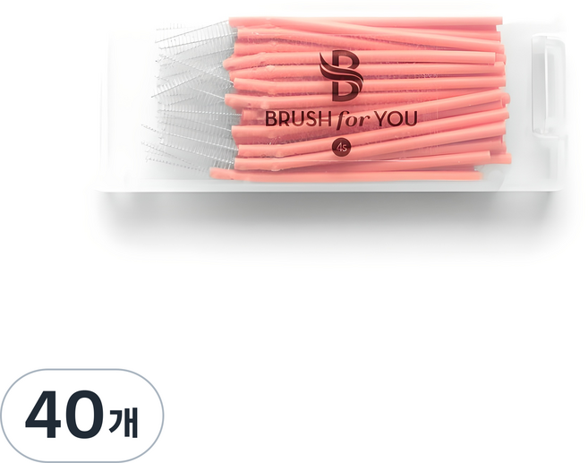 브러쉬포유 휴대용 치간칫솔 SSSS, 0.6mm, 50개입, 40개
