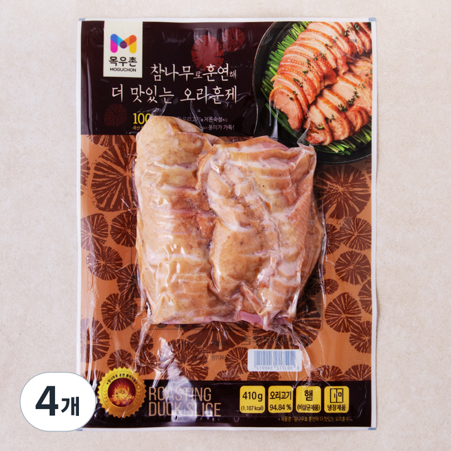 목우촌 참나무로 훈연해 더 맛있는 오리훈제, 4개, 410g