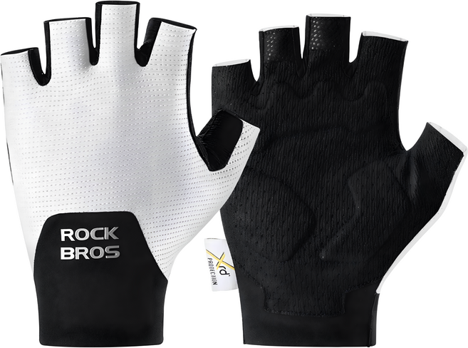 ROCKBROS 洛克兄弟 XRD科技半指手套, 雪白色, 1套