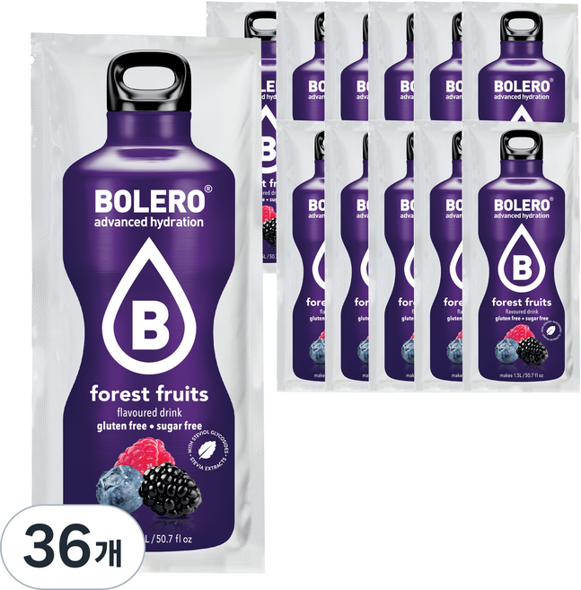 볼레로 2kcal 무설탕 과일워터 대용량 음료 숲속과일, 9g, 1개입, 36개