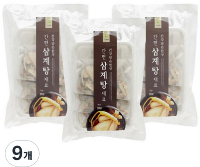 자연애 간편 삼계탕 재료 3p, 60g, 9개