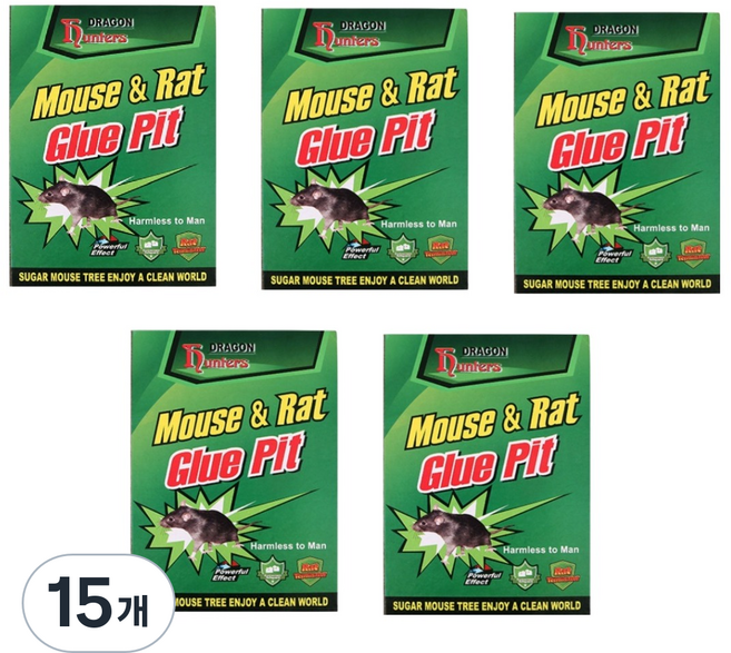 티핑하우스 초강력 쥐 끈끈이, 15개, 1개입