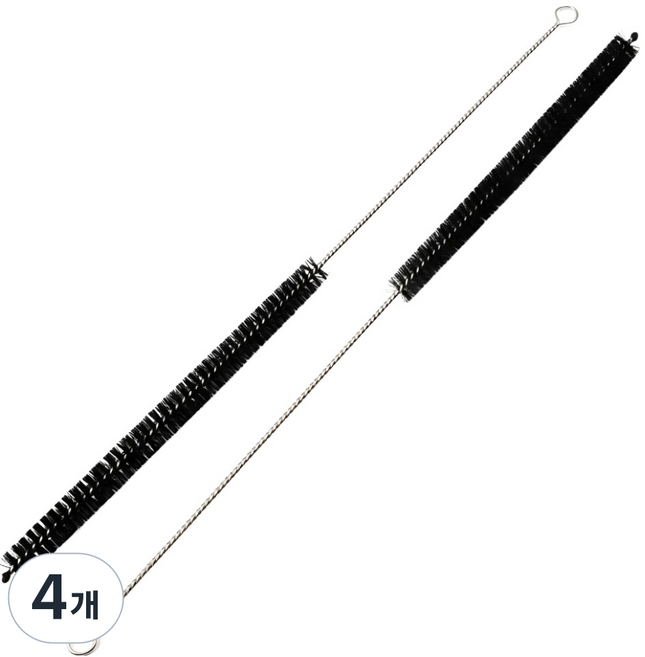 모나홈 텀블러 전용 롱스텐304 긴빨대 세척솔 35cm, 블랙, 4개