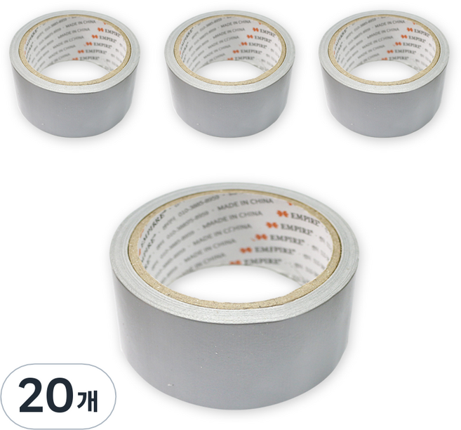 엠파이어 고급형 컬러 면테이프 48mm x 10m 회색, 20개