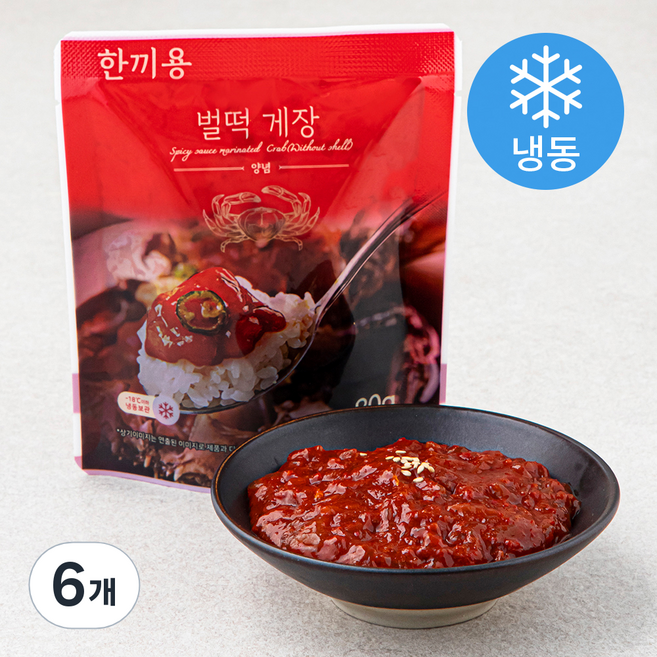 벌떡게장 양념 (냉동), 80g, 6개