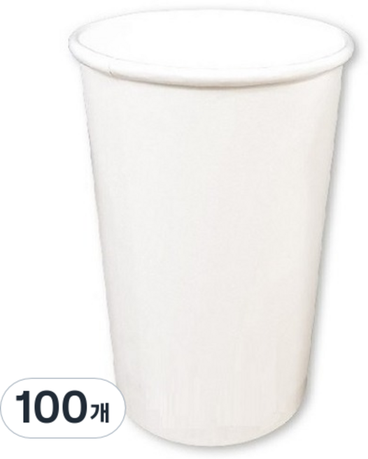 이로울생활 테이크아웃 무인쇄 종이컵 480ml, 100개, 1개입