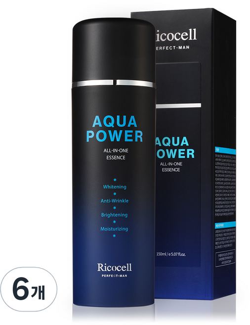 리코셀 퍼펙트맨 아쿠아파워 올인원 에센스, 150ml, 6개