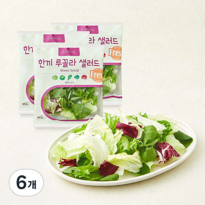 팜에이트 한끼 루꼴라 샐러드, 80g, 6개