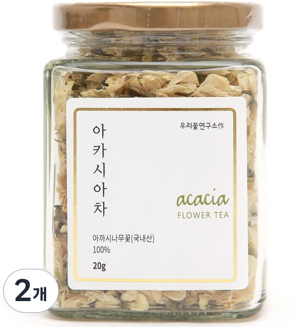 우리꽃연구소 아카시아꽃차 라지, 20g, 2개, 1개입