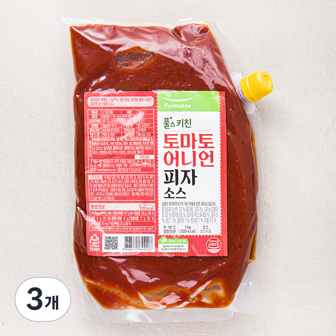 풀스키친 토마토어니언 피자소스, 1kg, 3개