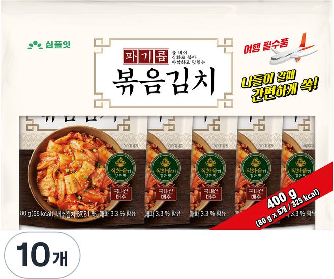 SIMPLEAT 蔥油拌炒泡菜, 10個, 80g