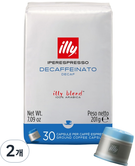 일리 디카페인 캡슐커피, 6.7g, 30개입, 2개