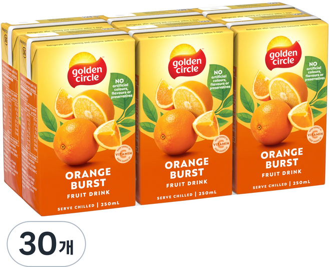 골든서클 오렌지 주스, 30개, 250ml