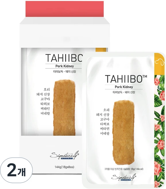 시그니처바이 타히보독 간식, 돼지 신장, 18g, 16개 - 쿠팡