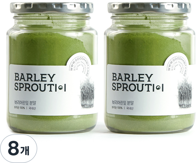 착한습관 보리어린잎 분말, 8개, 120g