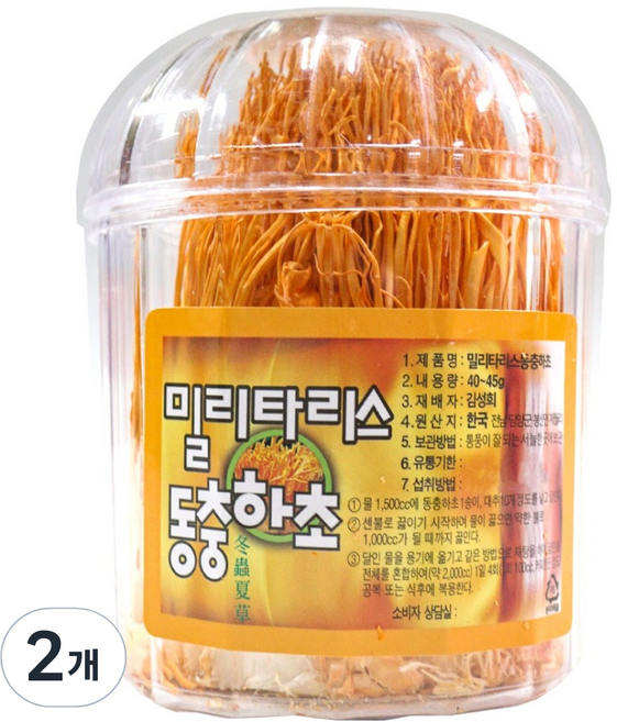 동광종합물산 밀리타리스 동충하초 국내산, 40g, 2개