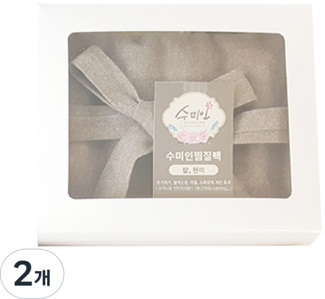 수미인 팥찜질팩 소형 베이지, 2개